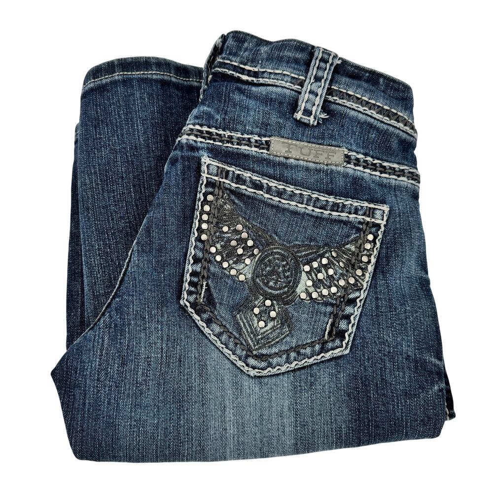 Cowgirl Tuff Co Jeans Womens 25 (27x32 ACTUAL) Wings of Freedom‎ Bootcut Western